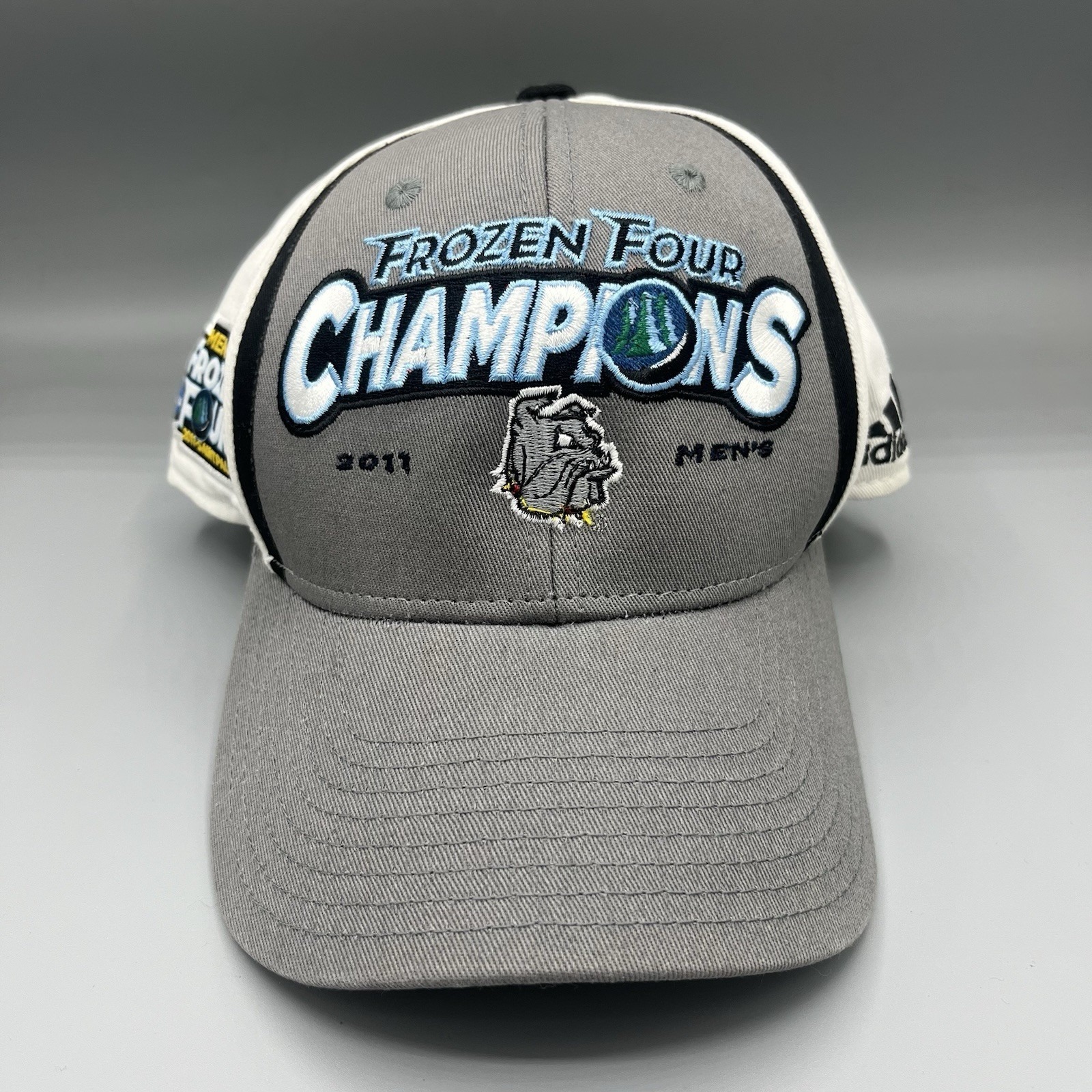 2011 Umd Bulldogs Ncaa Frozen Four Champions Snapback Hat Adidas Gray Adjustable